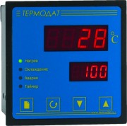 Термодат-12К5 одноканальный ПИД-регулятор температуры и аварийный сигнализатор со светодиодными индикаторами.
